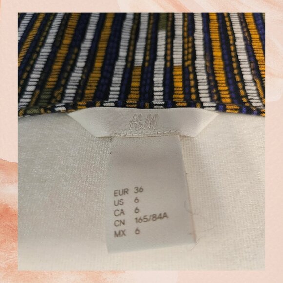 H&M Green Blue Spaghetti Strap Midi Slip Dress - Picture 6 of 6